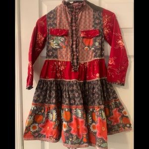 European Room Seven Patchwork Dress sz 6